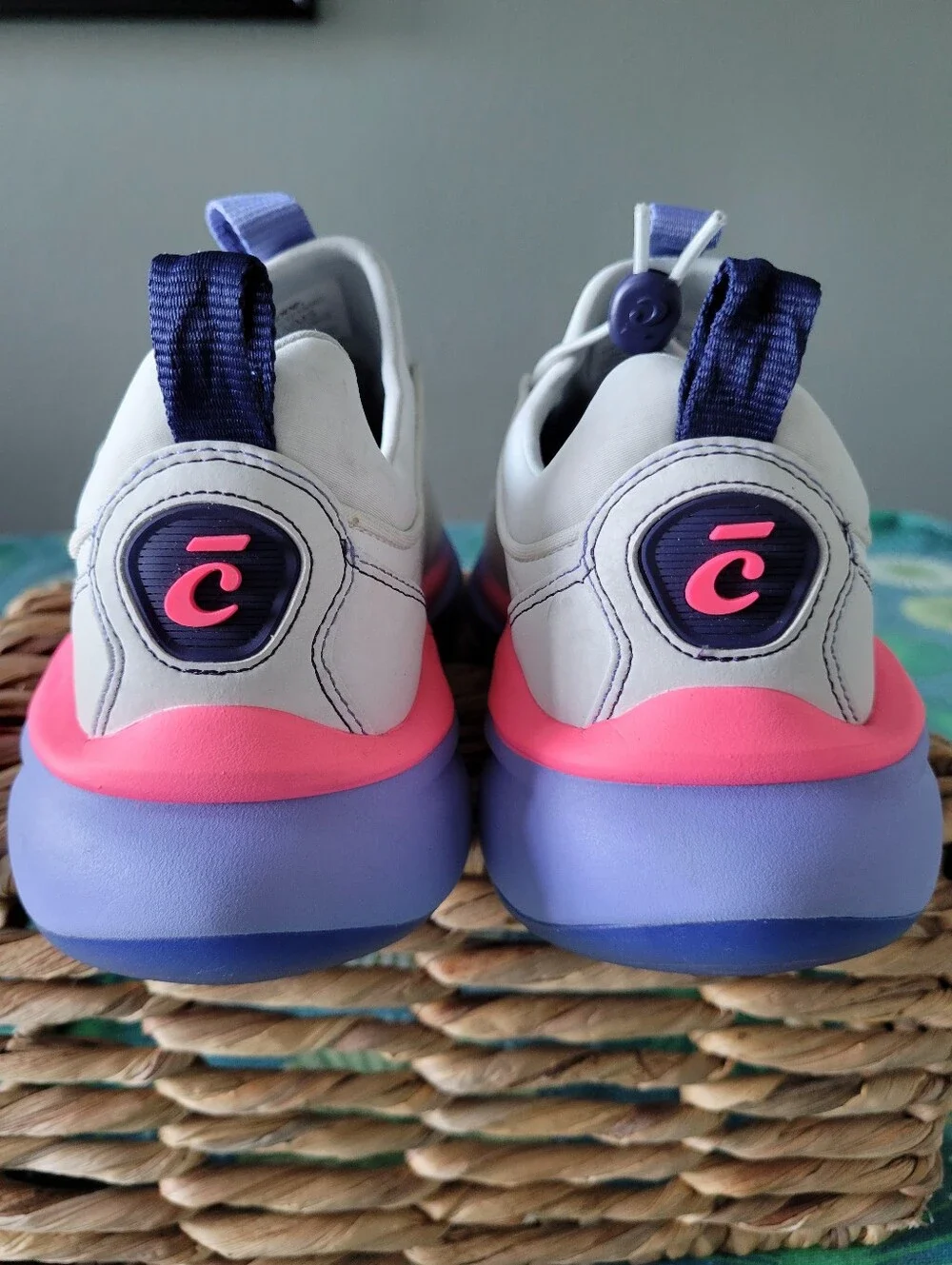 Clove Women's Prima S Sneakers Shoes Bright Grey / Periwinkle / Pink Size 6.5